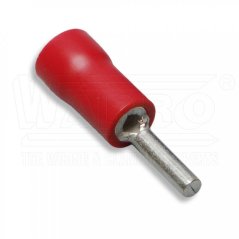 [KOI-1.5-10]  kabelový lisovací kolík Cu s izolací PVC, 0,5 - 1,5 mm², d. kolíku: 10,5 mm, červená
