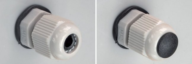 [ZTK-43]  plastový zaslepovací díl (zátka) pro kabelové vývodky M63, Ø 43,5 mm, nylon 66, černá