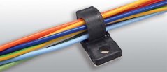 [TRF-17]  samolepící/šroubovací kabelová příchytka zaklapávací TRINITY FIX, Ø 17 mm, připevňovací otvor Ø 4,8 mm, černá