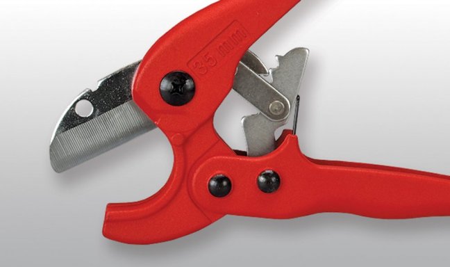 [64-MXW-34]  hobby nůžky z lehké slitiny "MAXWELL 34" ke stříhání PVC trubek, do ø 35mm