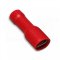 [OBP-CI-1.5-6308]  kabelová lisovací objímka plochá Cu celoizolovaná PVC, DIN 46245, EASY ENTRY, DOUBLE CRIMP, 0,5 - 1,5 mm², pro kolík: 6,35 x 0,8 mm, červená