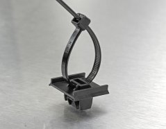 [SRC-2]  kabelová příchytky pro vázací pásky do drážky profilů se základnou / pro š. pásku do 4,8mm / bez pásku