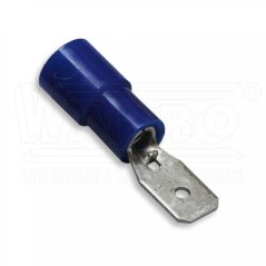 [KOP-PI-2.5-4808-PA]  kabelový lisovací kolík plochý Cu poloizolovaný PA (polyamid), DIN 46245, EASY ENTRY, 1,5 - 2,5 mm², 4,8 x 0,8 mm, modrá