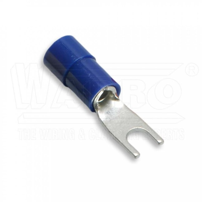 [VIIZ-2.5-M4-PA]  kabelová lisovací vidlice Cu s izolací PA (polyamid), DIN 46237, EASY ENTRY, 1,5 - 2,5 mm², š: 6,8 mm, ø M4, modrá