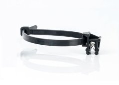 [PTBLK-C5-200ST-UV]  příchytka PITBULL na hranu 0,7-3mm; kabel vedle a kolmo k hraně; černá; včetně pásku 200 x 4,5 mm