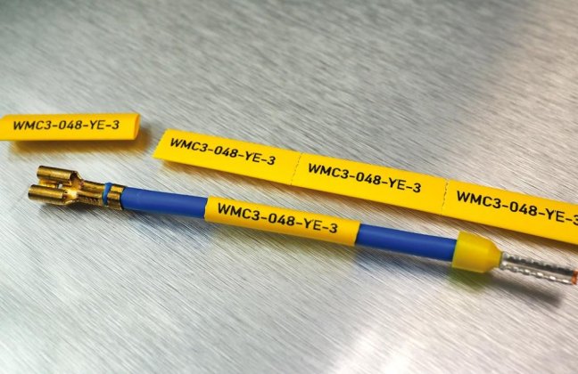 [WMC2-127-YE-3]  Smrštitelná označovací bužírka W-MARK-C, 2:1, nom.ø 12,7 mm, -55° až +125°C, žlutá, metráž