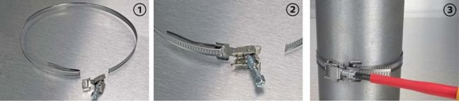 [PTH-VR-9-CL-W2]  šroubový chromový zámek PYTHON VARIANT CLIP pro pás š. 9 mm, šroub chromová ocel, bal. 25 ks