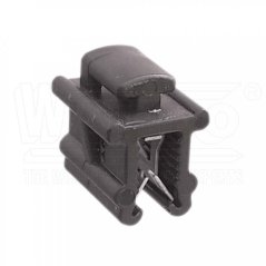 [PTBLK-C1-200ST-UV]  příchytka PITBULL na hranu 0,7-3mm; kabel soubežně nad hranou; černá; včetně pásku 200 x 4,5 mm