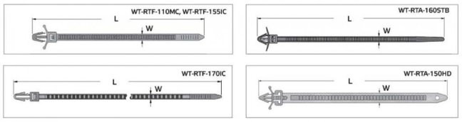 [WT-RTA-150HD]  stahovací pásek 152x7,9mm; s příchytkou do otvoru ø 5,4 mm; přírodní