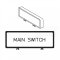 [FAZ2-8002]  dodatečný štítek "MAIN SWITCH", pro nacvaknutí na ovladač spínače