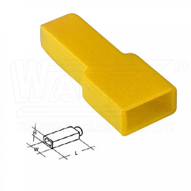 [KRT0-28-PE-YE]  kryt pro lisovací konektor objímku plochou, jednopólový, PE (polyetylen), pro š. 2,8 mm, žlutá