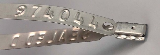 [S-ATLK-200]  kovová bezpečnostní plomba ATLANTIC SEAL, d. 195 mm, š. 10 mm