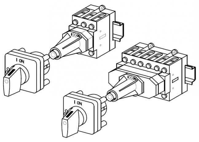 [H216-41800-482M1]  výkonový odpínač / 20 A / O-I /  8-pól.(2x N s předstihem) /  90°